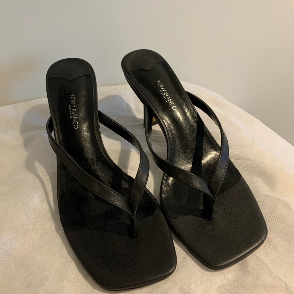 Tony Bianco Baye Black Capretto Heels